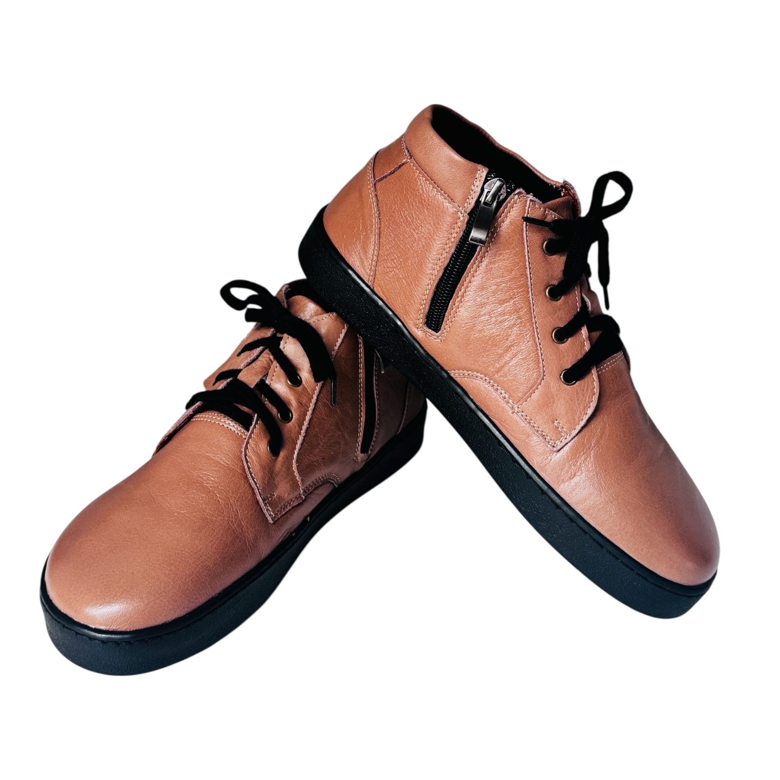 Dámská kožená barefoot kotníková obuv Dapi 29047 Beige G