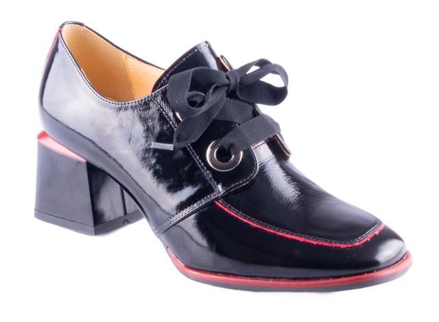 Dámské kožené polobotky Dapi černé 28708 G