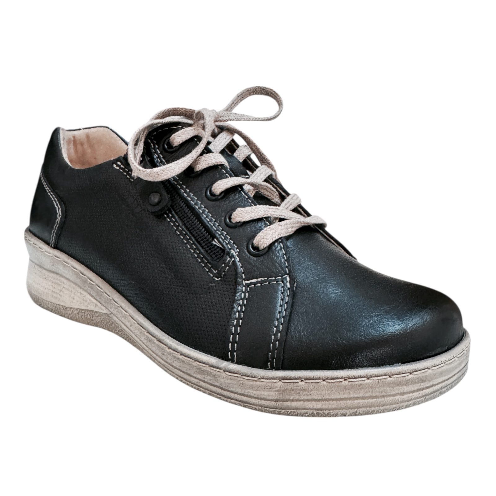 Dámské kožené polobotky Kacper černé 28380 G