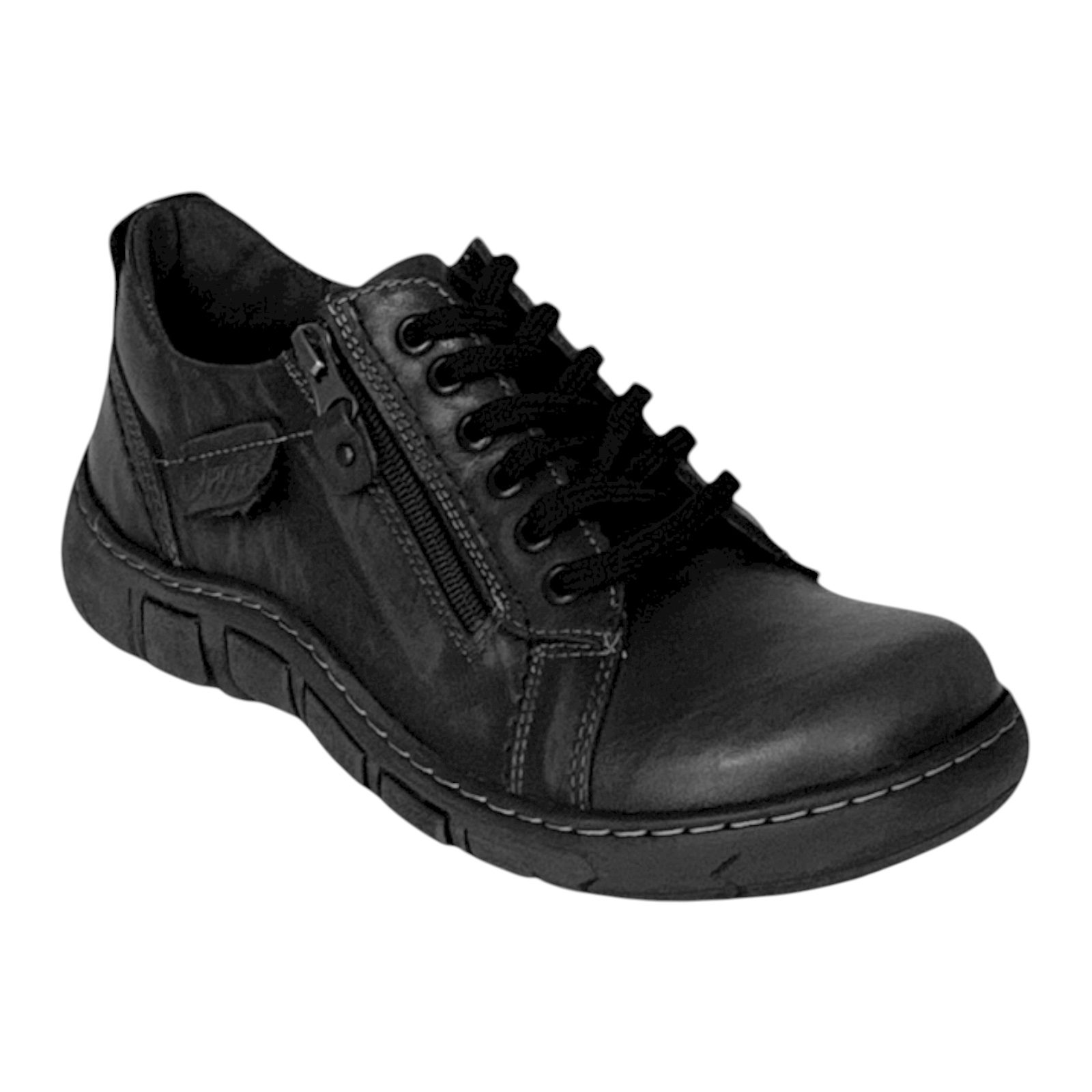Dámské kožené polobotky Kacper - široké chodidlo, šíře K, šedé 28788