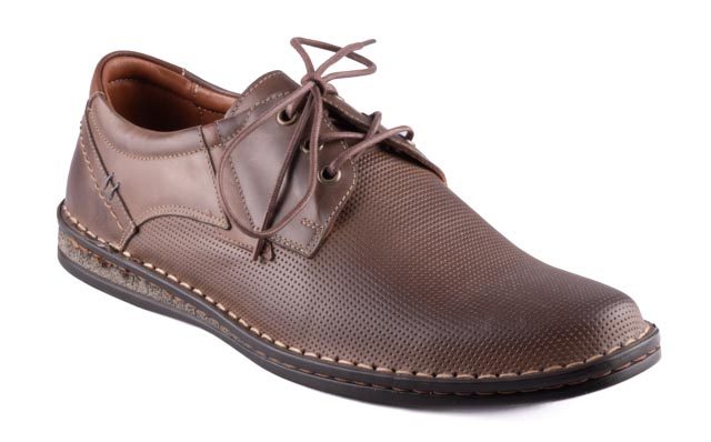 Pánské kožené polobotky Dapi hnědé 15546 G